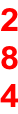 2 8 4