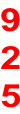 9 2 5