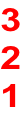 3 2 1