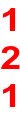 1 2 1