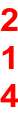2 1 4